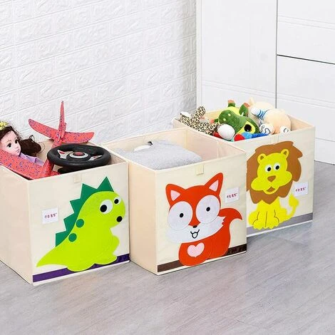 GTA Child Foldable Storage Box, Animal Toys Storage Box, Large Capacity Storage Box, Foldable Fabric Flash Toys Box (Green Dragon) - Image 3