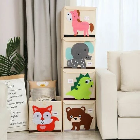 GTA Child Foldable Storage Box, Animal Toys Storage Box, Large Capacity Storage Box, Foldable Fabric Flash Toys Box (Green Dragon) - Image 4