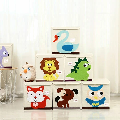 GTA Child Foldable Storage Box, Animal Toys Storage Box, Large Capacity Storage Box, Foldable Fabric Flash Toys Box (Green Dragon) - Image 5