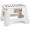 GTA Foldable And Portable Stool For Kids Adults Small Folding Plastic Step Stool Non-Slip For Kitchen Bathroom Garden Bedroom 22cm White