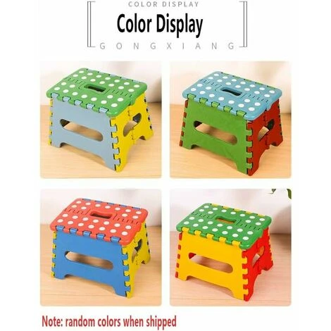 ERHOPE Foldable And Portable Step Stool, Small Folding Step Stool, Non-Slip Step Stool, Folding Stool For Kids And Adults, Holds Up To 220 Lbs, For Kitchen, Bathroom, Garden - Image 3