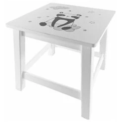 ERHOPE Wooden Panda Stool - White - Pattern 1 -