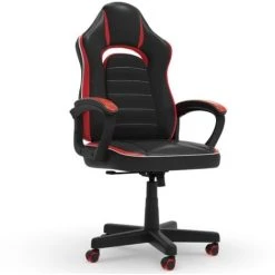Devoko Gaming Chair Office Chair Ergonomic Chair Height Adjustable Chair Home Office With Universal Wheels,Red