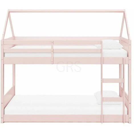 HOME DETAIL Miller Pink Wooden House Bunk Bed - Image 3