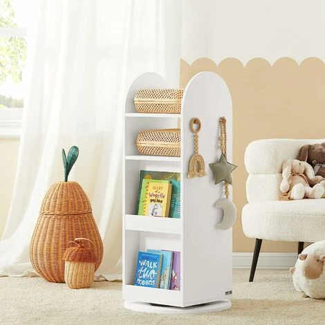 SoBuy 360-degree Rotating Children Kids Bookshelf Bookcase,KMB64-W - Image 3