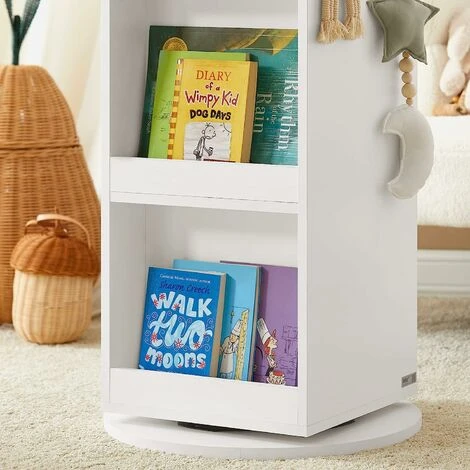 SoBuy 360-degree Rotating Children Kids Bookshelf Bookcase,KMB64-W - Image 5