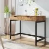 QHJ Computer Desk Dressing Table With 2 Drawers Work Table Home Office Table Industrial