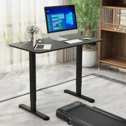 Costway Electric Height Adjustable Standing Desk Sit To Stand Computer Workstation Table