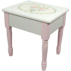 Fantasy Fields Toy Furniture Bouquet Play Vanity Stool - L36 X W27 X H37 Cm - Pink/White