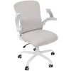 Puluomis Office Chair, Ergonomic Desk Chair, Swivel Computer Chair, With Lumbar Support, Flip Up Armrests, 30° Rocking Function, Height Adjustable, Beige