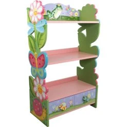 Fantasy Fields Toy Furniture Magic Garden Bookshelf - L56 X W29 X H97 Cm - Pink/Green