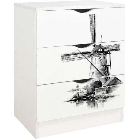 Leomark White Chest Of Drawers - ROMA – Mr Excavador - Image 2