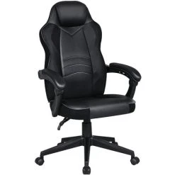 Puluomis Computer Gaming Chair, Recliner Office Chair, Racing Style Ergonomic PC Chair, Swivel High Back Adjustable Back, For Adults Teenager, Home Work Office, Black