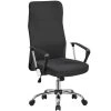 Yaheetech High Back Fabric Office Chair Adjustable Swivel Chair, Black