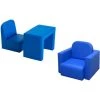 HOMCOM Kids Mini Sofa 2 In 1 Table Chair Set Armchair Seat For 3 Years Old Blue