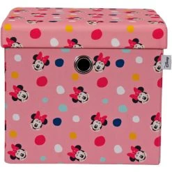 Disney Minnie Mouse Square Ottoman With Storage For Kids, W35 X D40 X H35cm