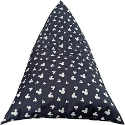 Disney Mickey Silhouette Print Bean Bag For Kids, Dark Grey, W109 X D70 X H65cm