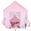 HEGUYEY 1.4m Pink Children's Play Tent Princess Castle Play Tent Toy House Fairy Princess Castle