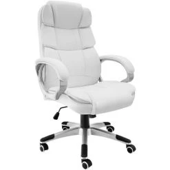 Tectake Office Chair Jonas - Desk Chair, Computer Chair, Swivel Chair - White