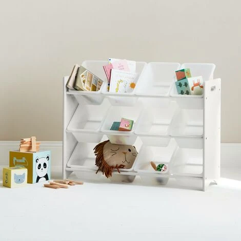 Alice's Garden Storage Combination With 12 Boxes For Kids Toy, 84x29.5x60cm - Tobias - White - Image 3