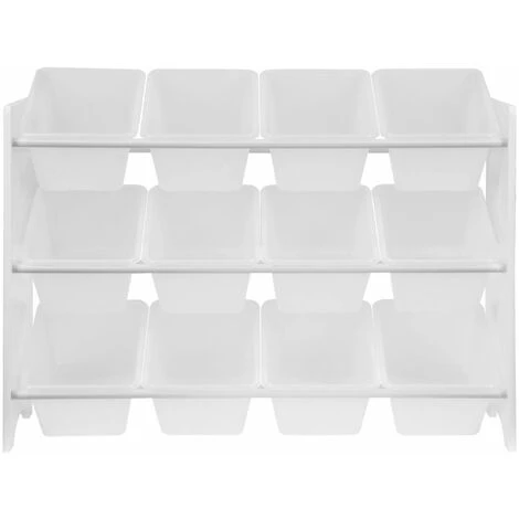 Alice's Garden Storage Combination With 12 Boxes For Kids Toy, 84x29.5x60cm - Tobias - White - Image 4