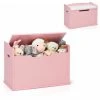 Costway 2-in-1 Modern Flip-top Storage Chest Wooden Storage Organizer Bench Toy Box Unit