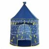 TUMALAGIA Kids Play Tent Portable Yurt Style Castle Play Tent Kids Tent Playhouse Indoor Outdoor Children's Playhouse For Boys Girls (Blue)