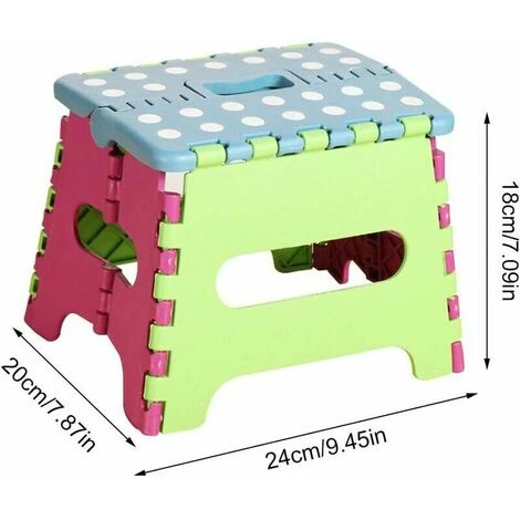 GTA Piece Plastic Folding Stool, Small Folding Step Stool, Folding Stool For Children And Adults, - Image 2