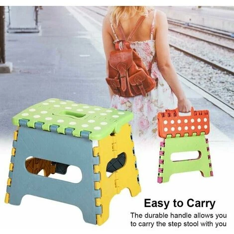 GTA Piece Plastic Folding Stool, Small Folding Step Stool, Folding Stool For Children And Adults, - Image 3