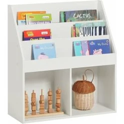 SoBuy Children's Storage Book Shelf Storage Display Rack Holder,KMB01-W