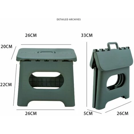 GTA Train Maza Klapphocker Tragbarer Kindergartenstuhl Aus Kunststoff Für Erwachsene Kleine Bank Für Schulspiele (klein, Rot) - Image 3