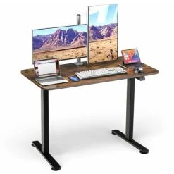Costway Electric Height Adjustable Standing Desk Sit To Stand Computer Workstation Table