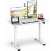 Costway Electric Height Adjustable Standing Desk Sit To Stand Computer Workstation Table