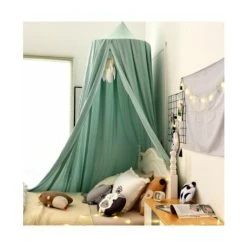 TUMALAGIA Bed Canopy For Bedroom Round Dome For Baby Nursery Room Decorations 250cm Brown Powder