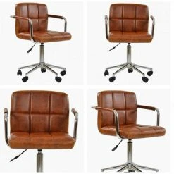 LAKELAND FURNITURE Bahama Small Office Chair Vintage Tan Brown