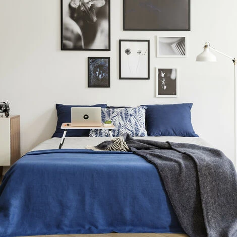 Relaxdays Lap Desk, For Bed & Sofa, Folding Laptop Tray, HWD: 26 X 63 X 40 Cm, MDF & Iron, Notebook Table, Natural - Image 2