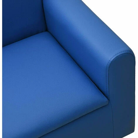ERHOPE Blue Leatherette Children's Sofa - Image 5
